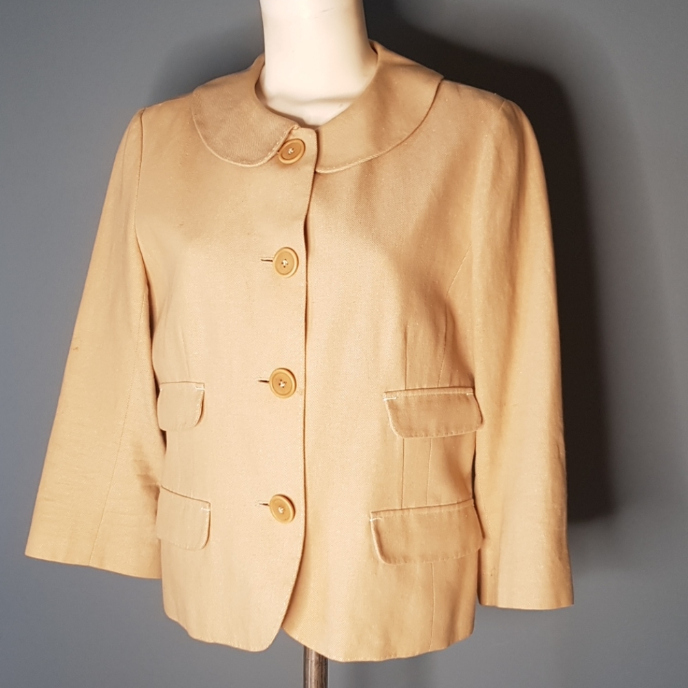 Max Studio Round Collar Blazer